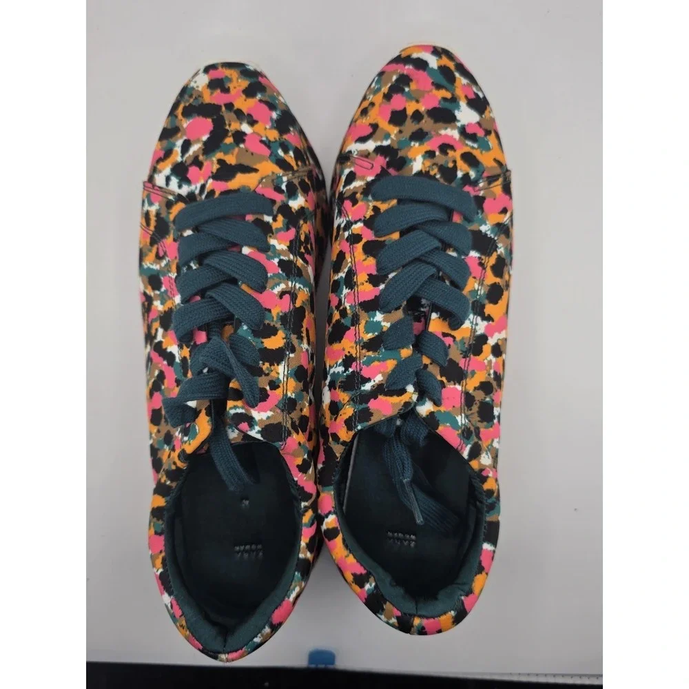 Zara Woman Multicolor Leopard Print Sneakers EU‎ 40 US 9 Floral Casual Shoes
